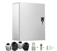 GTYORUS Armario de acero inoxidable, caja de conexiones de 60 x 50 x 20 cm, placa de montaje aislante incorporada, resistente al agua, distribuidor eléctrico montado en la pared