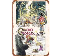 GTZAOB Chrono Trigger - Póster retro de metal, letrero vintage para decoración de pared de cafetería, bar, hogar, 30,5 x 20,3 cm