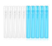 Gtziqa 10 mini atomizadores de perfume, botellas de plástico vacías rellenables de 10 ml, con niebla fina, para viajes, pequeñas botellas de perfume para cosméticos, perfumes, cuidado personal (blanco