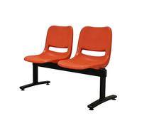 Gtzly Banco de Espera para Aeropuertos de Plástico, Asiento de Espera y Registro, Sillas para Sala de Espera, Asientos de Estadio al Aire Libre para Colegio y Básquet(Orange,108cm/42inch)