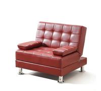 Gtzly Pequeño Sofá de Cuero, Banco de Sala de Espera para una Persona con Asiento Tipo Booth, Banqueta de Recepción en Cuero para Oficina, Banco, Hospital, Peluquería(Red)