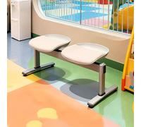 Gtzly Sedie Sala d'Attesa, Banco de Metal para Sala de Espera con Cojín, Mobiliario de Lobby & Asientos para Oficina, Banco, Hospital, Escuela y Peluquería(White,100 * 51 * 49cm/39 * 20 * 19in)