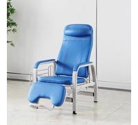 Gtzly Silla de Flebotomía Semi-Reclinable con Reposabrazos, Silla Sala de Espera con Marco de Acero y Palo de Perfusiones, para Laboratorios de Investigación(Blue)