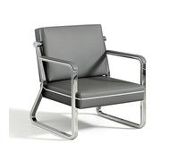 Gtzly Small Leather Couch for Office, Steel Office Guest Reception Chairs, Waiting Room Bench Seating for Airport Hospital Bank Lobby(Gray)