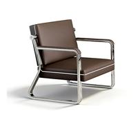 Gtzly Small Leather Couch for Office, Steel Office Guest Reception Chairs, Waiting Room Bench Seating for Airport Hospital Bank Lobby(Brown)