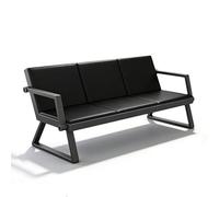 Gtzly Waiting Room Bench with Armrest, PU Leather Office Guest Lobby Reception Chairs for Airport Clinic Hospital Bank Salon Barber