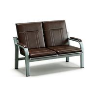 Gtzly Waiting Room Chairs with Armrest, Office Guest Reception Bench, Faux Leather Upholstered Lobby Chairs for Salon, Conference Room(Brown,170cm/67inch)