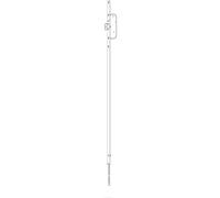 GU 6-37399-05-0-1 Secury Stulp - Extensión automática de 800 mm, puño de 20 mm, redondo, acero galvanizado, color negro mate