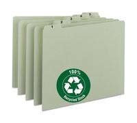 Gu as para cart n prensado Smead, tama o carta, gris/verde, 1/5 de corte, diarias (1-31), juego de 31 (50369)