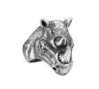 Gu Feng Accesorios Personality anillo de titanio rinoceronte vintage para hombre