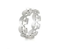Gu Feng Anillos de calavera de corazón gótico de acero inoxidable para mujer Anillo de dedo de color dorado punk para hombre Joyería de fiesta de Halloween