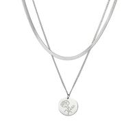Gu Feng Moda y elegancia Medallón Clavel Colgante Acero Inoxidable Collar Mujer