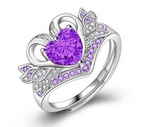 Gu Feng Temperamento Cisne Anillo Abierto Anillo Corazón Circón