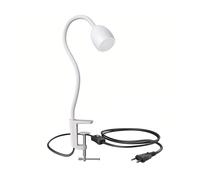ledscom.de Lámpara de pinza GU10 KLUK con cuello de cisne, blanco in U10, blanco, 6,74W 630lm