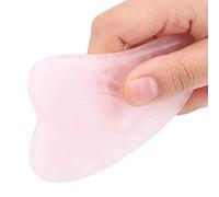 gua sha cuarzo rosa Herramienta de masaje de raspado Tablero Gua Sha de cuarzo rosa natural en forma de ala para SPA Mejora la circulación sanguínea y el metabolismo