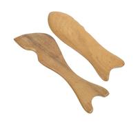 Gua Sha De Madera Tablero Gua Sha de madera ligero y resistente, herramienta for raspar el cuerpo la cara, pulida, 2 uds