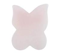 Gua Sha Herramienta de masaje de raspado Mariposa natural Cuarzo rosa Cristal Curación Piedra de jade para SPA Acupuntura