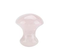 Gua Sha Herramientas Faciales Piedra de Masaje, Herramienta de Masaje de Cuarzo Masajeador Facial Piedra Forma de Hongo Pinzón Rosado Rodillo de Jade Cristal de Cuarzo Rosa