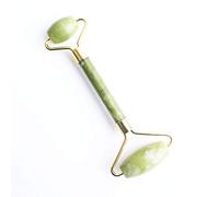 Gua Sha Masaje 1 unidad de masajeador facial de cristal de doble cabeza Natural, herramienta Facial, rodillo de masaje de cuarzo, palo Reiki, selección de regalos de salud para mujeres-jade oliva