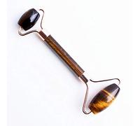 Gua Sha Masaje 1 unidad de masajeador facial de cristal de doble cabeza Natural, herramienta Facial, rodillo de masaje de cuarzo, palo Reiki, selección de regalos de salud para mujeres-ojo de tigre