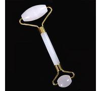 Gua Sha Masaje Luz rosa rosa cuarzo jade rodillo adelgazante masajeador facial masaje de cristal rodillo de cristal piedra raspador de piedra natural Guasha Set-4