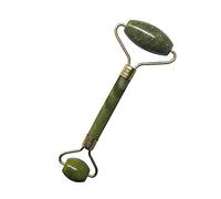 Gua Sha Masaje Masaje facial Rodillo verde Naturaleza Jade Rodillo Doble cabezas Jade Stone Face Lift Tool New Slimming Face Massager Beauty Care Set-No.1
