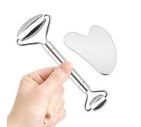 Gua Sha Masaje Rodillo de masaje de acero inoxidable Roller Gouache Scaper Facial GuhaSager Massager Gua Sha Sha Sha Body Slimming Herramientas de cuidado de la piel-Todo puesto no hay caja