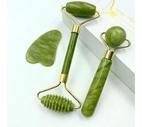 Gua Sha Tool - Herramienta de masaje de piedra de jade para raspar facial y spa, piedra Gua Sha facial, herramientas Gua Sha, raspador Gua Sha para cara más delgada y contorneado, verde (verde)