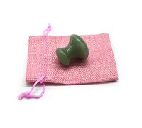 Gua Sha Tools, 1 herramientas de masaje facial en forma de seta de jade aventurino verde, herramientas de belleza facial para el antienvejecimiento y alivio de arrugas