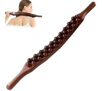 Gua Sha Wooden Therapy Stab,Gua Sha KöRper,Shiva Gua Sha Wooden Therapy Stab,GanzköRper Scraping Stick,Massage Sticks,Holz Scraping Stick,massageroller Holz 65 Perlen (Coffee-1pc)