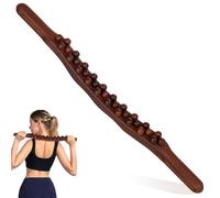 Gua Sha Wooden Therapy - Varilla para fascia con 31 perlas de masaje, varilla de masaje de madera para relajación muscular y masaje corporal, rodillo de fascia de madera para cuello, espalda, piernas