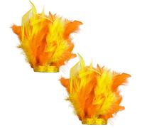 Guaber 1 Par De Puños Plumas para Halloween Muñequeras con Lazos Cinta Fiesta Disfraces Cosplay Mujeres