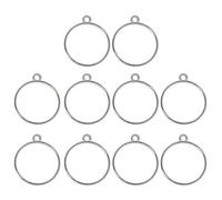 Guaber 10 Unids/Set Colgante Marco En Resina UV Bisel Bandejas En para La Fabricación De Joyas Flor Prensada Suministros para Manualidades Herramientas De Joyería