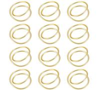 Guaber 12 Piezas Hebillas De Servilletas De Doble Círculo Simple Elegante Servilletero Decoración De De Cena para Hogar para Fiesta De Navidad Servilletas Hebillas Accesorios De De Comedor