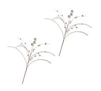 Guaber 2 Piezas De 22 Cm Rama Bayas Acebo Artificial para Centros Fiesta Navidad Decoración del Hogar Tallos Navidad Artificial