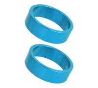 Guaber 2 piezas de aleación de aluminio para auriculares espaciadores de repuesto para bicicleta de carretera, arandelas de ajuste para manillar de bicicleta, espaciadores de auriculares de bicicleta