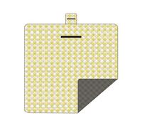 Guaber Alfombrilla práctica con patrón de cuadrícula, 3 capas, portátil, plegable, grande, para pícnics y playa, para familiares, amigos, niños, manta de playa impermeable