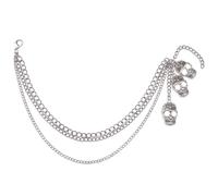 Guaber Cadena De Zapatos Calavera Popular Decoración Metal Enlace Metálico Para Estilos Calzado Decoración Multicapa Para Botas Motocicleta