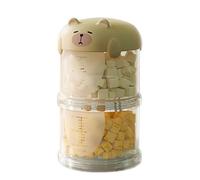 Guaber Clear Flexible Pet Treats Storage Box Tiered Design Food Organizers Easy To Maintain and Space Saving For Travel Use Clear Pet Treats Storage Container