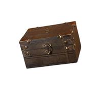 Guaber Cofre de madera con temática pirata vintage con código secreto para almacenamiento misterioso y decoración del hogar, uso diario, decoración del hogar