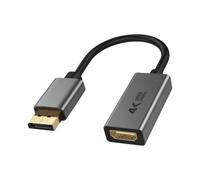 Guaber Convertidores DisplayPort a HDMI 4K60Hz Conectores de placa dorada Plug and Play para monitores proyectores transparente