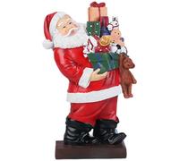 Guaber Estatuilla De Papá Noel Resina Estatuas Navideñas Centros para Decoraciones Navideñas Regalo Estatuilla Resina