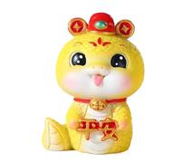 Guaber Figura de serpiente del año del zodiaco chino, decoración del hogar, florero, estatuas para profesionalidades, manualidades de resina, decoraciones de dibujos animados