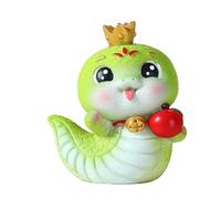Guaber Figura de serpiente del año del zodiaco chino, decoración del hogar, florero, estatuas para profesionalidades, manualidades de resina, decoraciones de dibujos animados