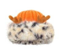 Guaber Gorro peludo de cuerno de ciervo de felpa para adultos y adolescentes, tejiendo sin alas, para clima frío, invierno, cálido, para exteriores, gorras peludas, a, Talla única