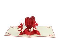 Guaber Heart Love 3-D Por Tarjetas De Regalo Saludo Emergente Para Aniversario La Boda Acopladores Día La Madre Esposa Mujeres Ella
