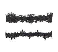 Guaber Juego de anillos de encaje floral para mujer, para boda, graduación, novia, decoración, troqueles para hacer tarjetas, palabras, Negro, Talla única