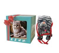 Guaber Juguete De Peluche Intelligence Cats Companion con Que Ladra Diseño Cuerda Tracción para Niños Pequeños Aprende A Gatear Juguete Educativo para Niños Pequeños