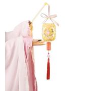 Guaber Lámpara de conejos hecha a mano con decoración brillante hecha a mano, decoración de mano, escaldfish elegante, accesorios para festivales de luna, bambúes