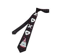 Guaber Men Fashion Necktie with Adorable Heart Figures Pattern Comfortable Adjustable Neck Tie for Office and Party Dating Valentine Gift for Boyfriend Husband